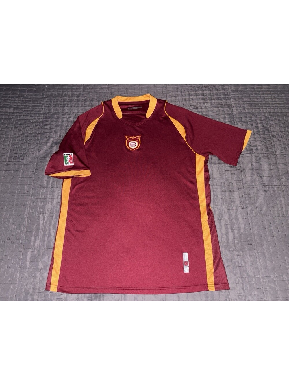 Estudiantes Tecos Liga MX Soccer Jersey Lrg Burgundy FMF Patch 2009-2010